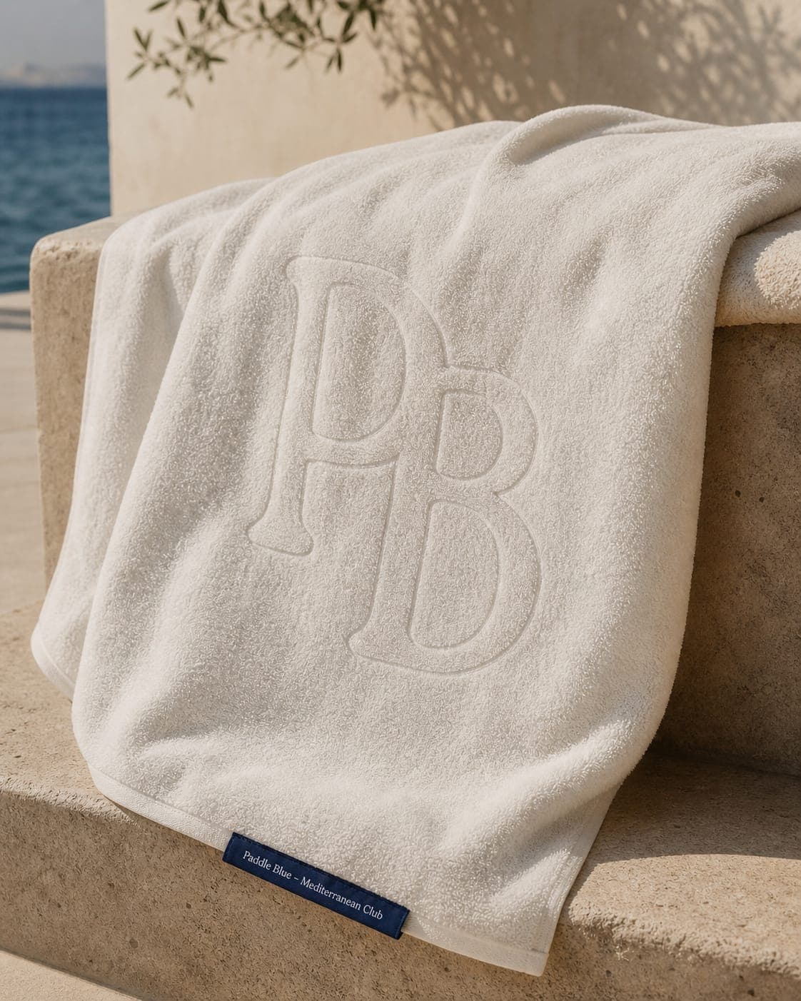 Oversized Jacquard Towel - Cream - View 2