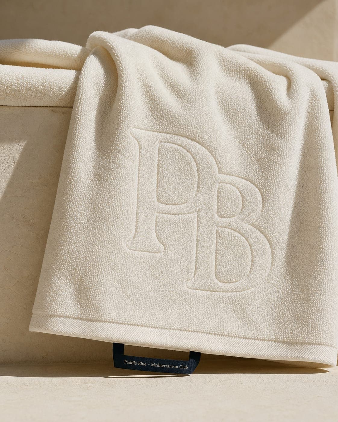 Oversized Jacquard Towel - Cream - View 3
