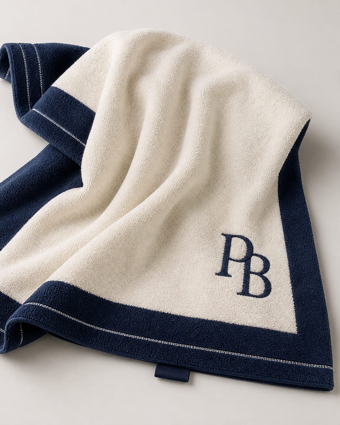 Oversized Jacquard Towel - Cream - View 4