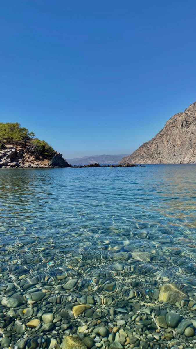 Engere Linie am Ufer auf dem Rückweg